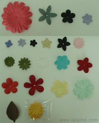 皱纹纸花片,四瓣花片,五瓣花片,六瓣花片,七瓣花片价格 厂家 图片